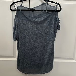 derek heart open shoulder tee